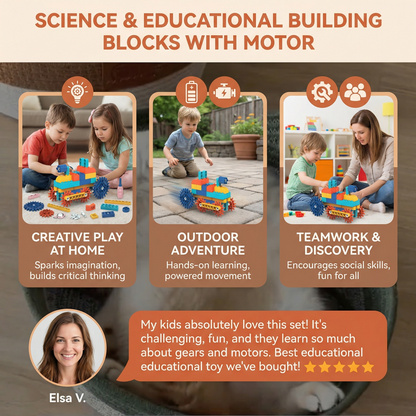 Science and Educational Building Blocks with Motor