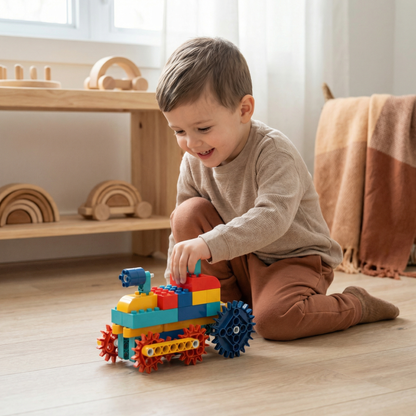 Science and Educational Building Blocks with Motor