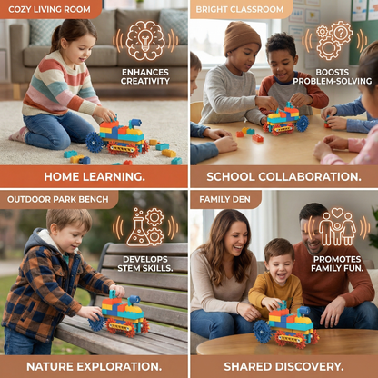 Science and Educational Building Blocks with Motor