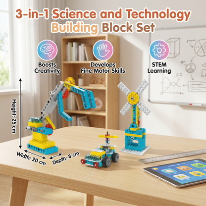 3-in-1 Science and Technology Building Block Set