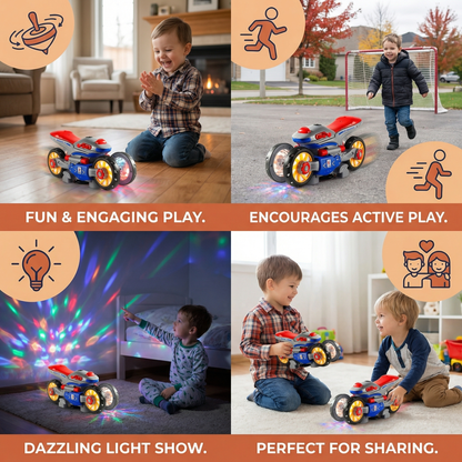 Glowing and Dancing Music Motorcycle