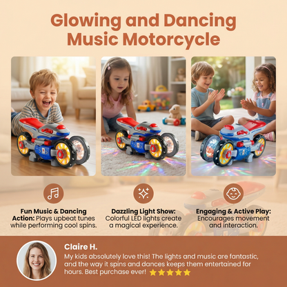 Glowing and Dancing Music Motorcycle
