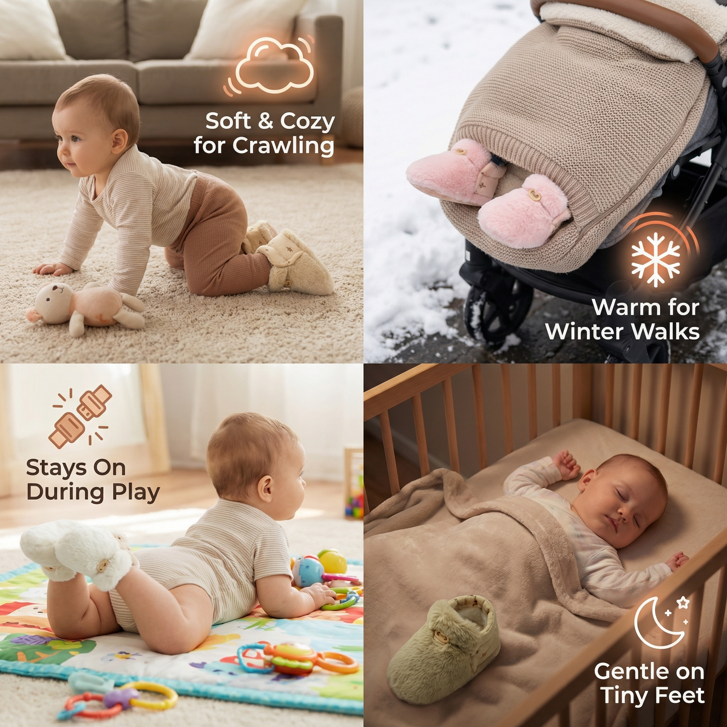 Fluffy Sock Shoes for Babies