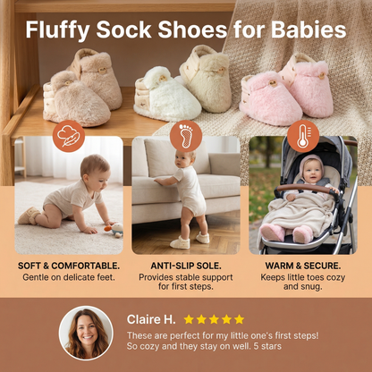 Fluffy Sock Shoes for Babies