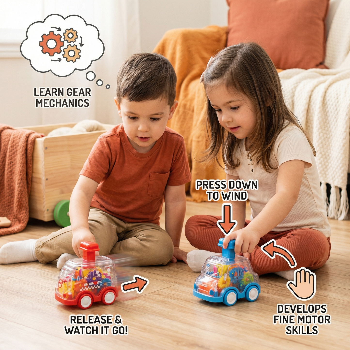 Push and Go - Gear Toy Cars
