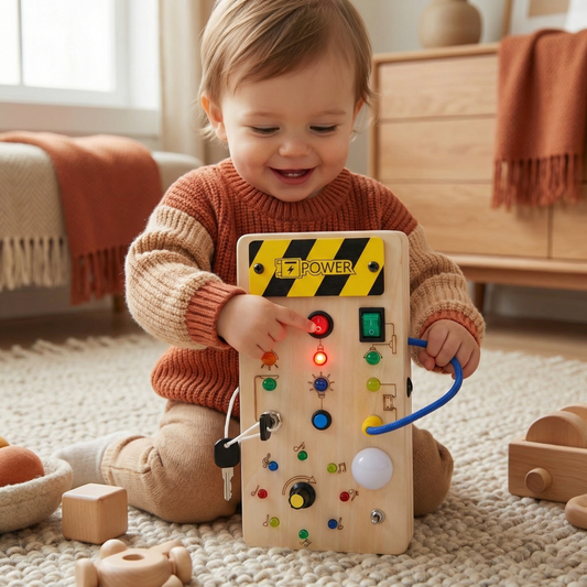 Montessori Activity Board Made of Wood
