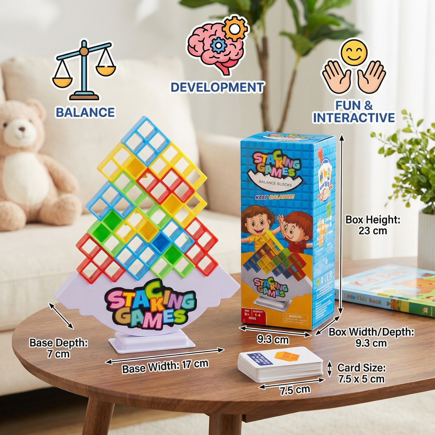 Stacking Tower Balance Game