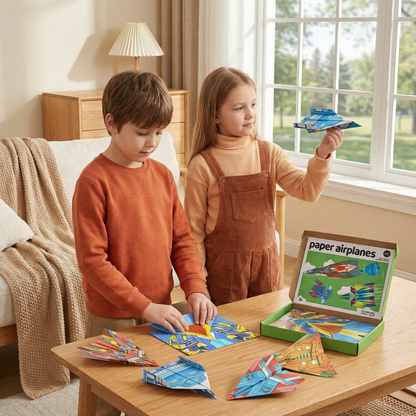 Paper Airplane Building Set with Instructions