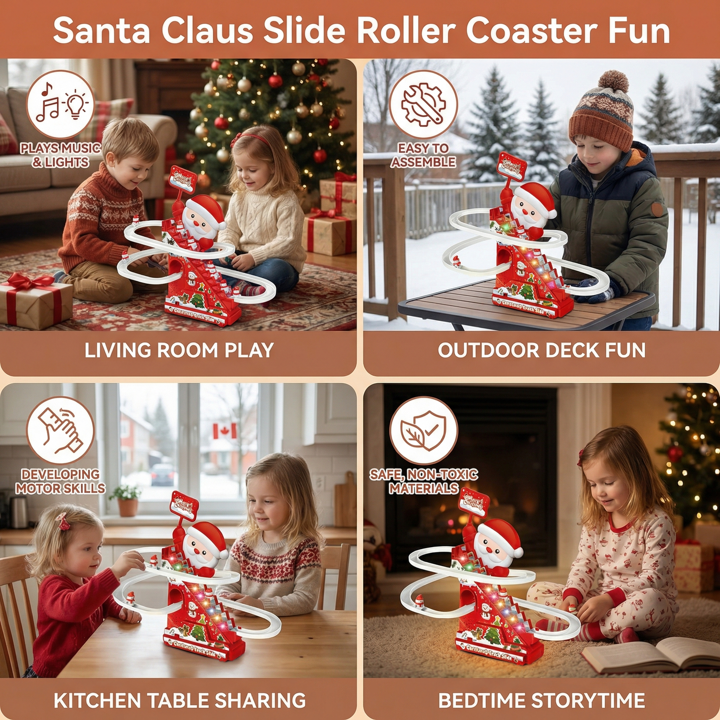 Santa Claus Slide Roller Coaster Fun