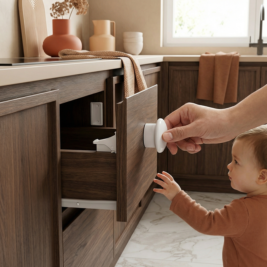Magnetic Child Safety Cabinet and Door Set