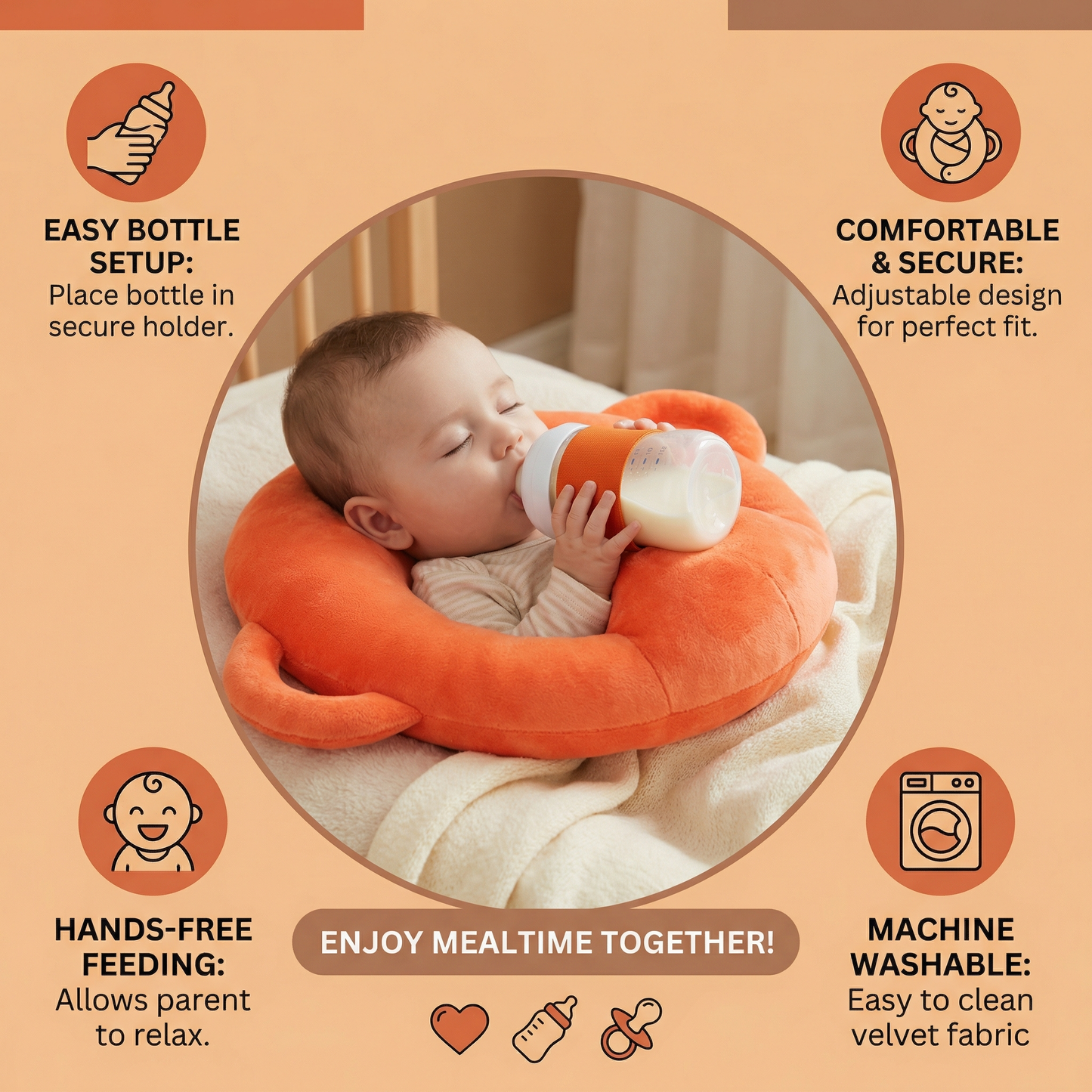 Hands-Free Nursing Pillow for Babies