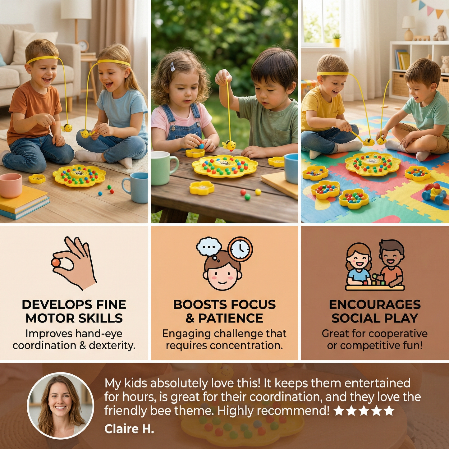 Bee Bead Fishing Adventure Game