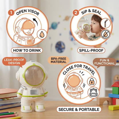 Astronaut Water Bottle for Kids