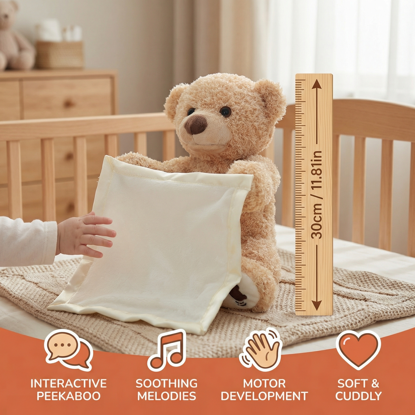 Peekaboo Bear – Interactive Plush Toy