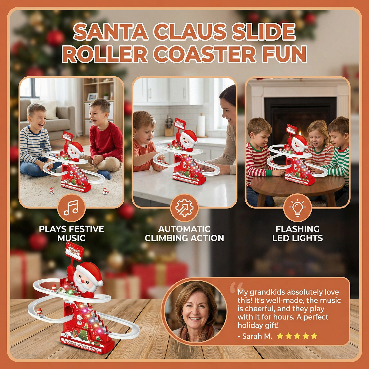 Santa Claus Slide Roller Coaster Fun