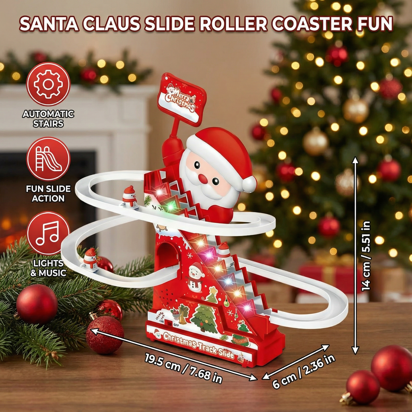 Santa Claus Slide Roller Coaster Fun