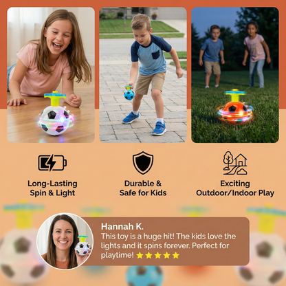 Glowing LED Soccer Spinning Top