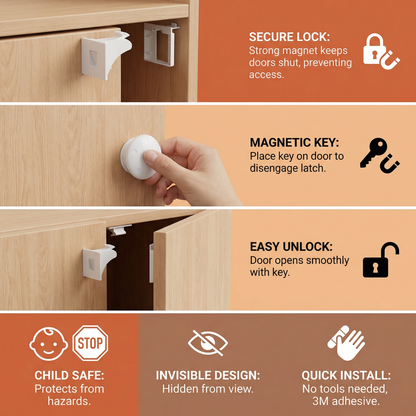Magnetic Child Safety Cabinet and Door Set