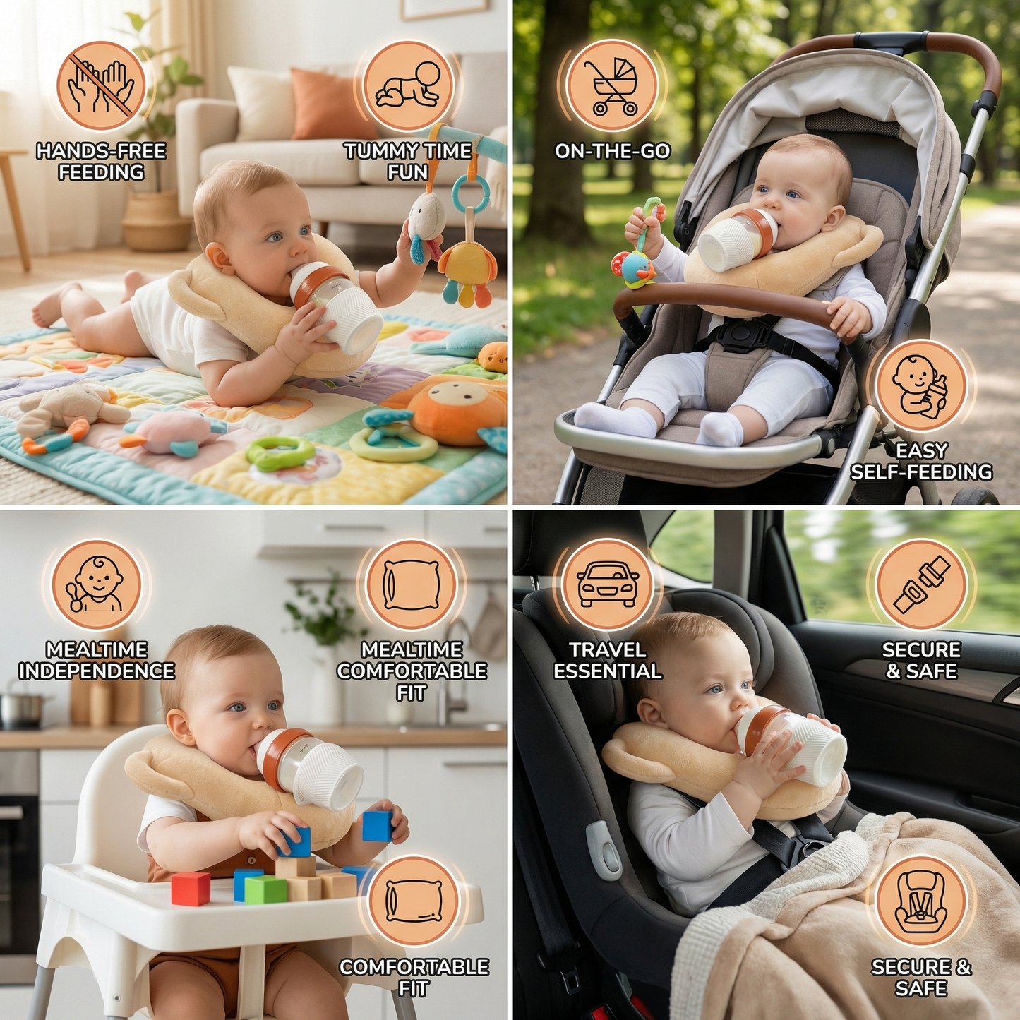 Hands-Free Nursing Pillow for Babies