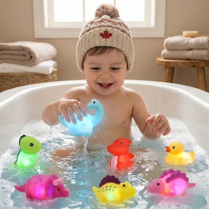 Light-up bath dinosaur toy