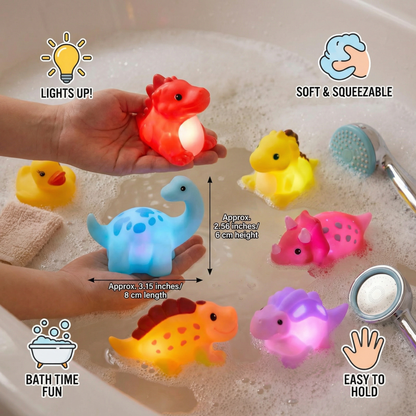 Light-up bath dinosaur toy