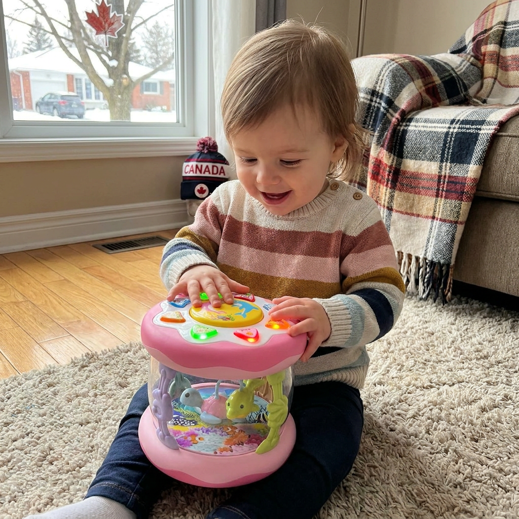 Interactive Musical Toy with Lights – Montessori Sensory & Soothing Lullaby Toy