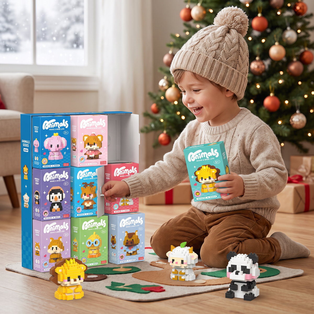 Adorable Animal Building Blocks Advent Calendar for Kids