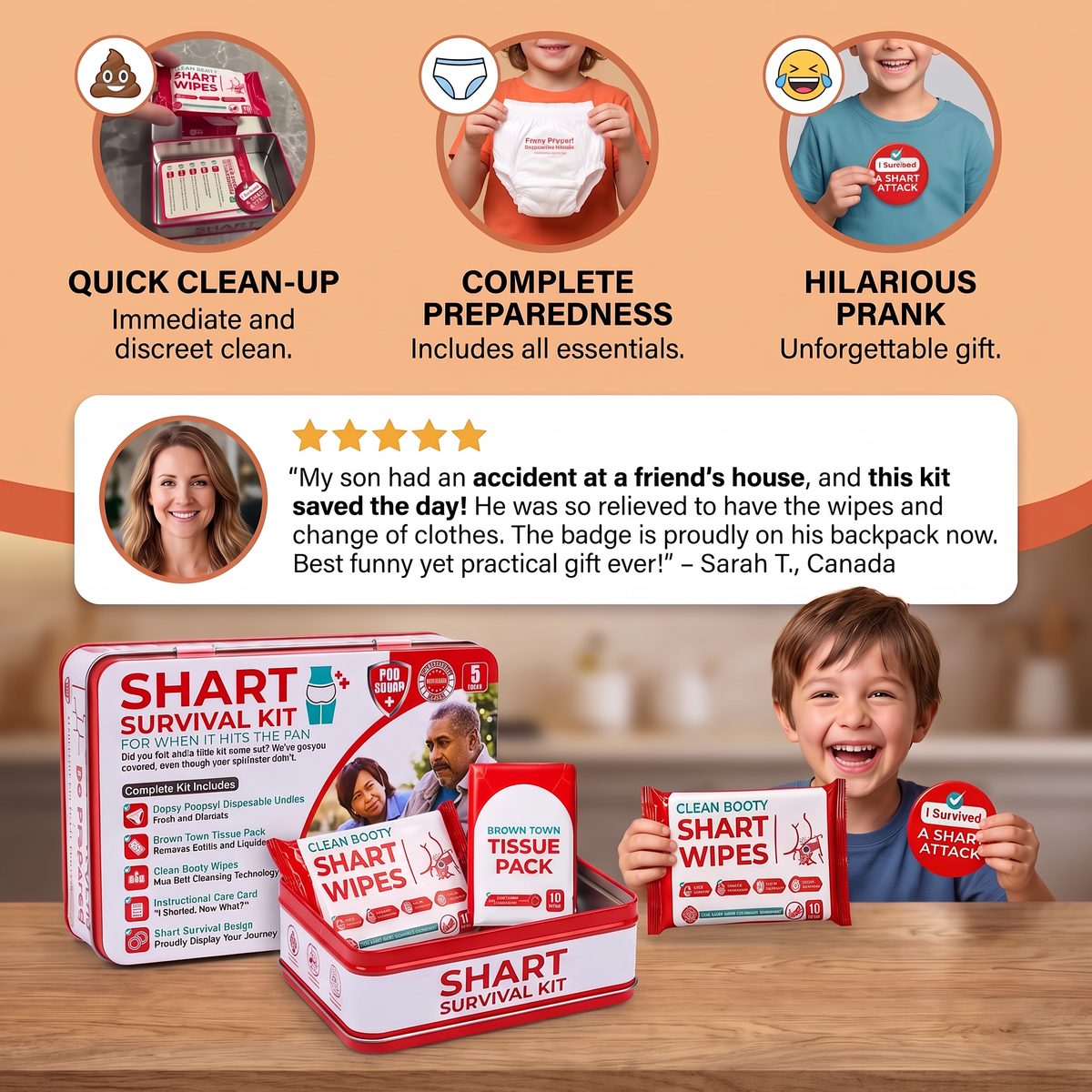 Funny Shart Survival Kit – Ultimate Poop Prank Gift Set