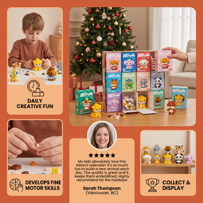 Adorable Animal Building Blocks Advent Calendar for Kids