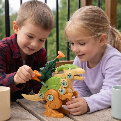 Dinosaur Screw Toy Set with Suction Cup Cannon
