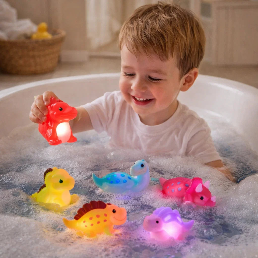 Light-up bath dinosaur toy
